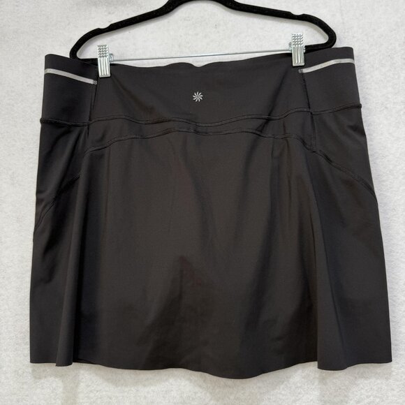 Athleta Skort Womens XLT Black Reflective Run Shorts Built In Pockets Activewear - Picture 12 of 14